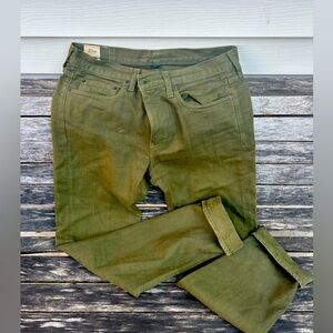 J Crew 770 Olive Denim Jean Made in The USA